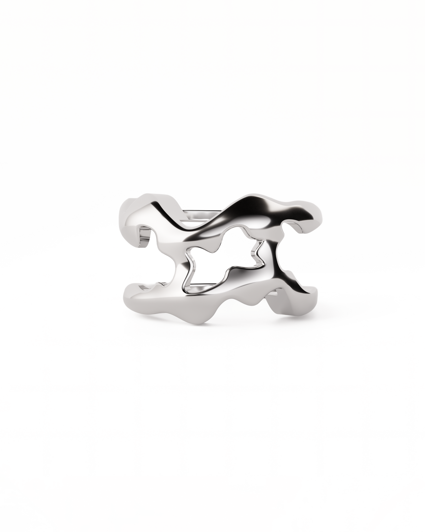 Flow Tech Ring Cover / 14K White Gold