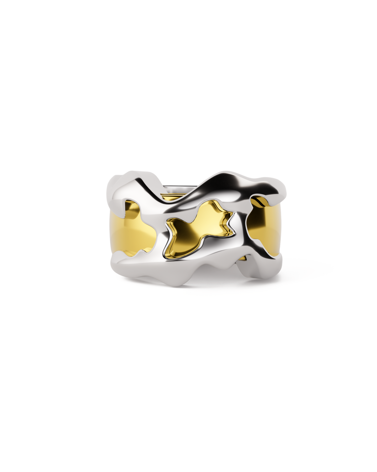 Flow Tech Ring Cover / 14K White Gold