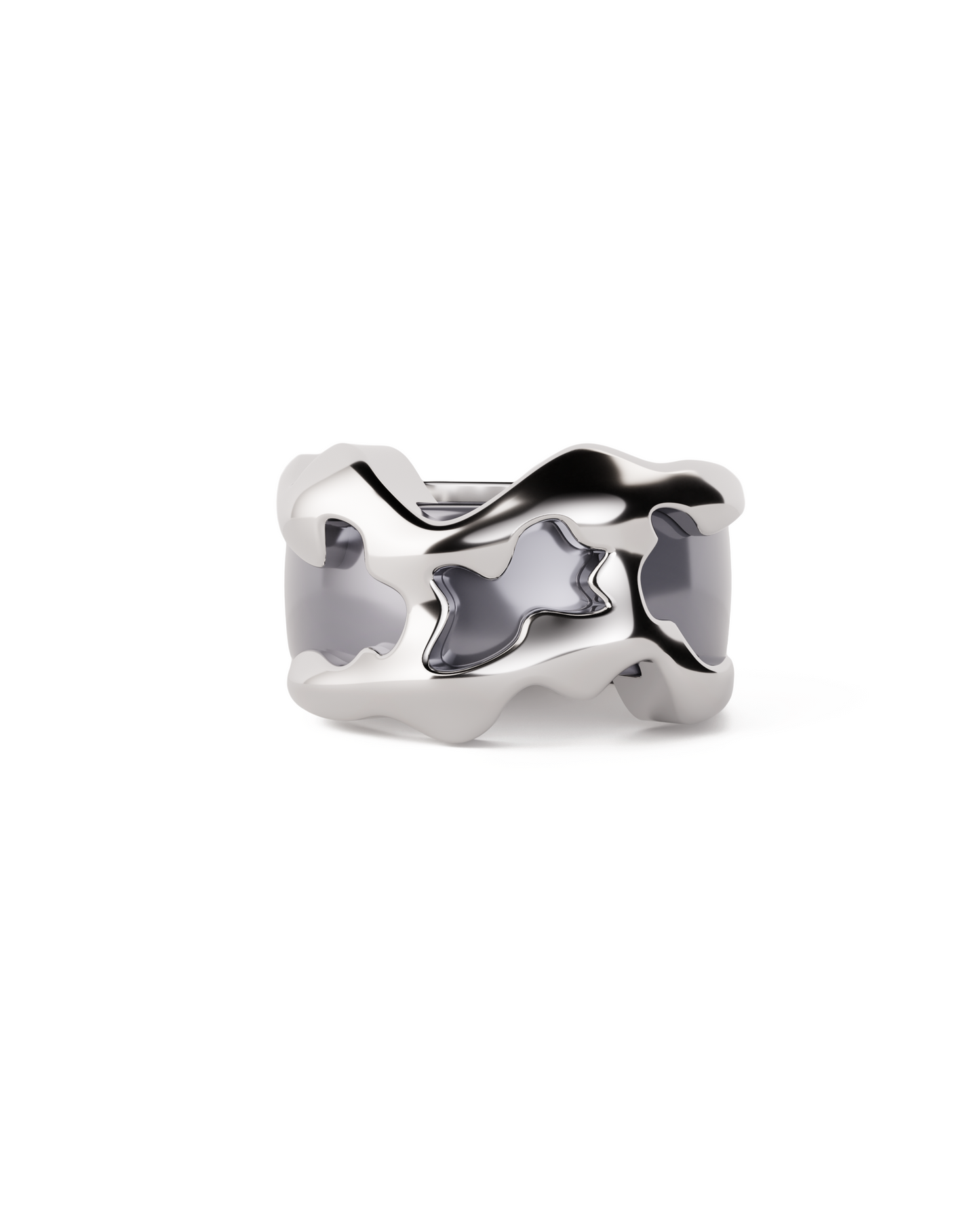 Flow Tech Ring Cover / 14K White Gold