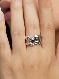 Flow Tech Ring Cover / 14K White Gold