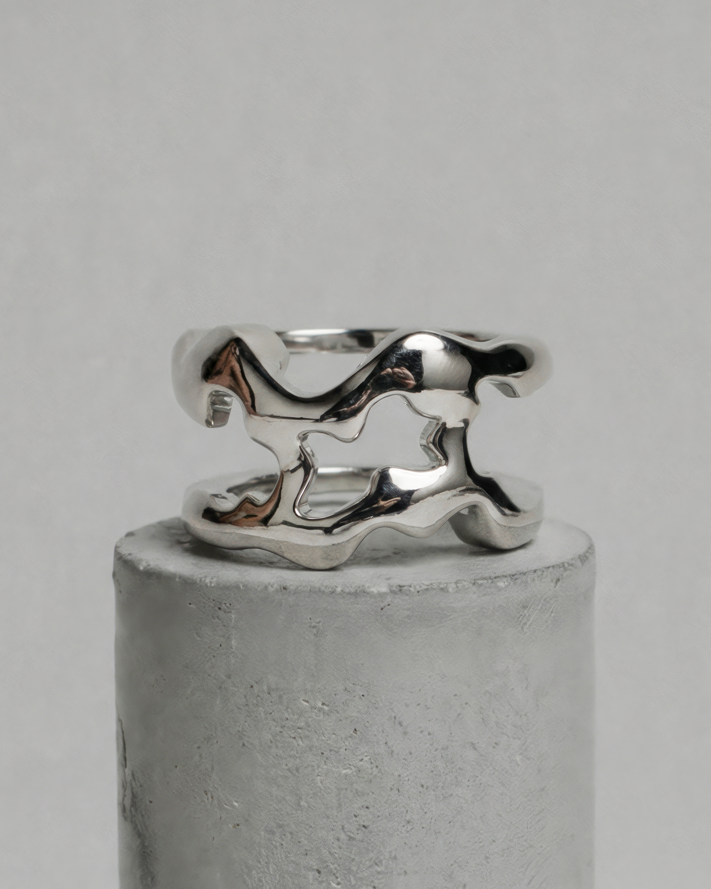 Flow Tech Ring Cover / 14K White Gold