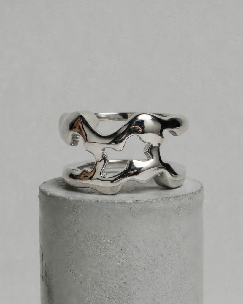 Flow Tech Ring Cover / 14K White Gold