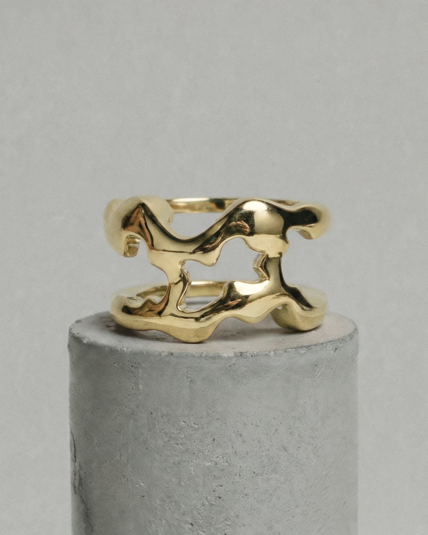 Flow Tech Ring Cover / 14K Yellow Gold
