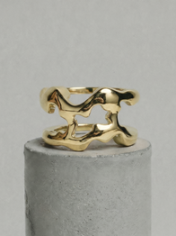 Flow Tech Ring Cover / 14K Yellow Gold