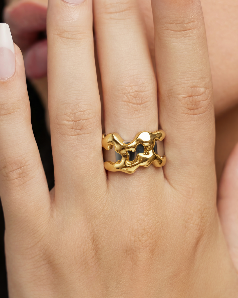 Flow Tech Ring Cover / 18K Gold Vermeil