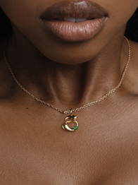 Emerald Necklace / 18K Gold Vermeil