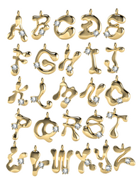 Birthstone Letter Necklace