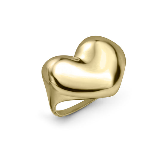 Gold XL Heart Ring