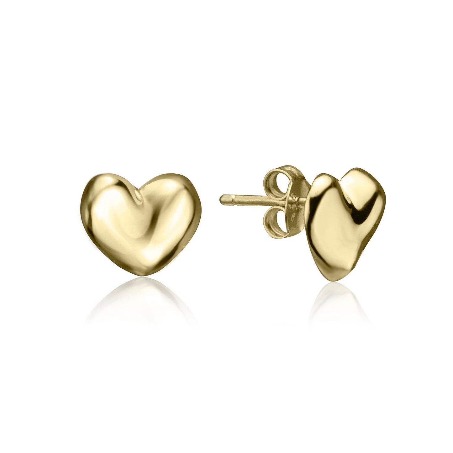 Gold Heart Earrings