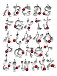 Birthstone Letter Necklace