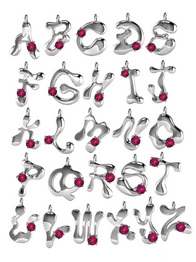 Birthstone Letter Necklace