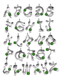 Birthstone Letter Necklace