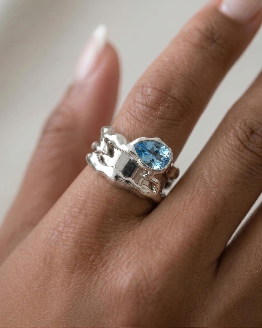 Gen 5 Blue Teardrop Tech Ring Cover
