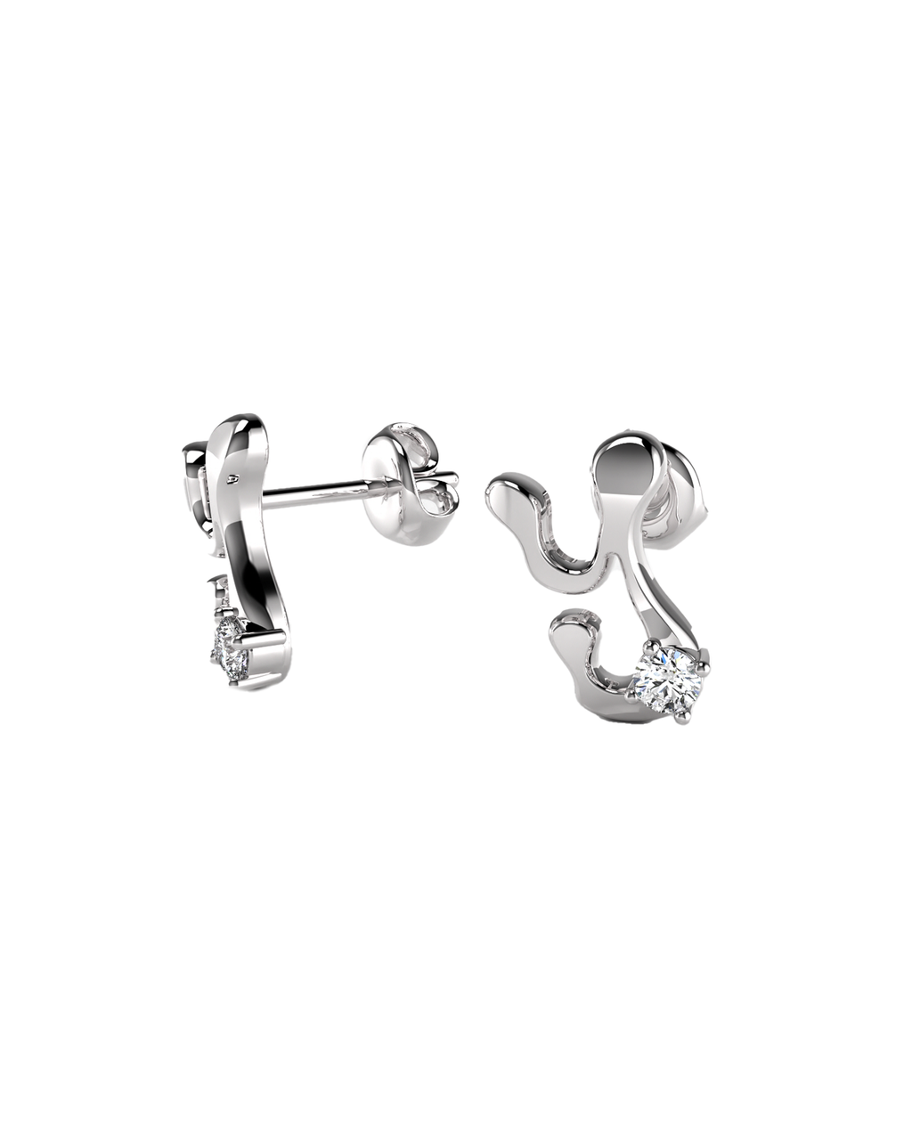 Letter Earring with Gem