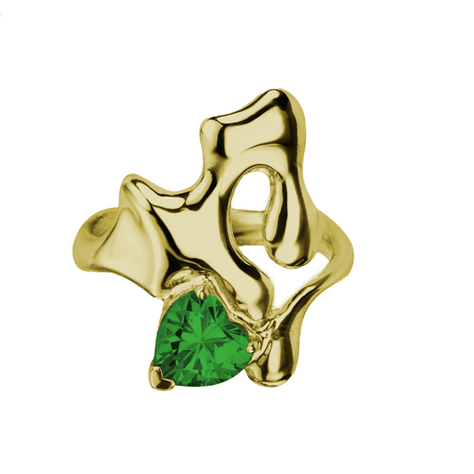 Gold Sedona Ring w Emerald