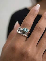 Gen 5 Blue Teardrop Tech Ring Cover