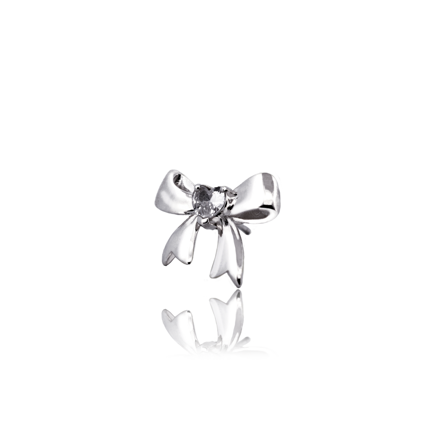 Bow Earring with Gem