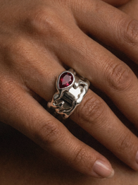 Ruby Teardrop Tech Ring Cover