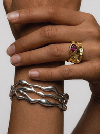 Ruby Teardrop Tech Ring Cover