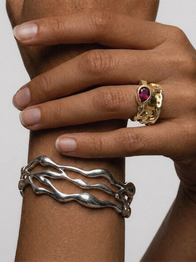 Ruby Teardrop Tech Ring Cover