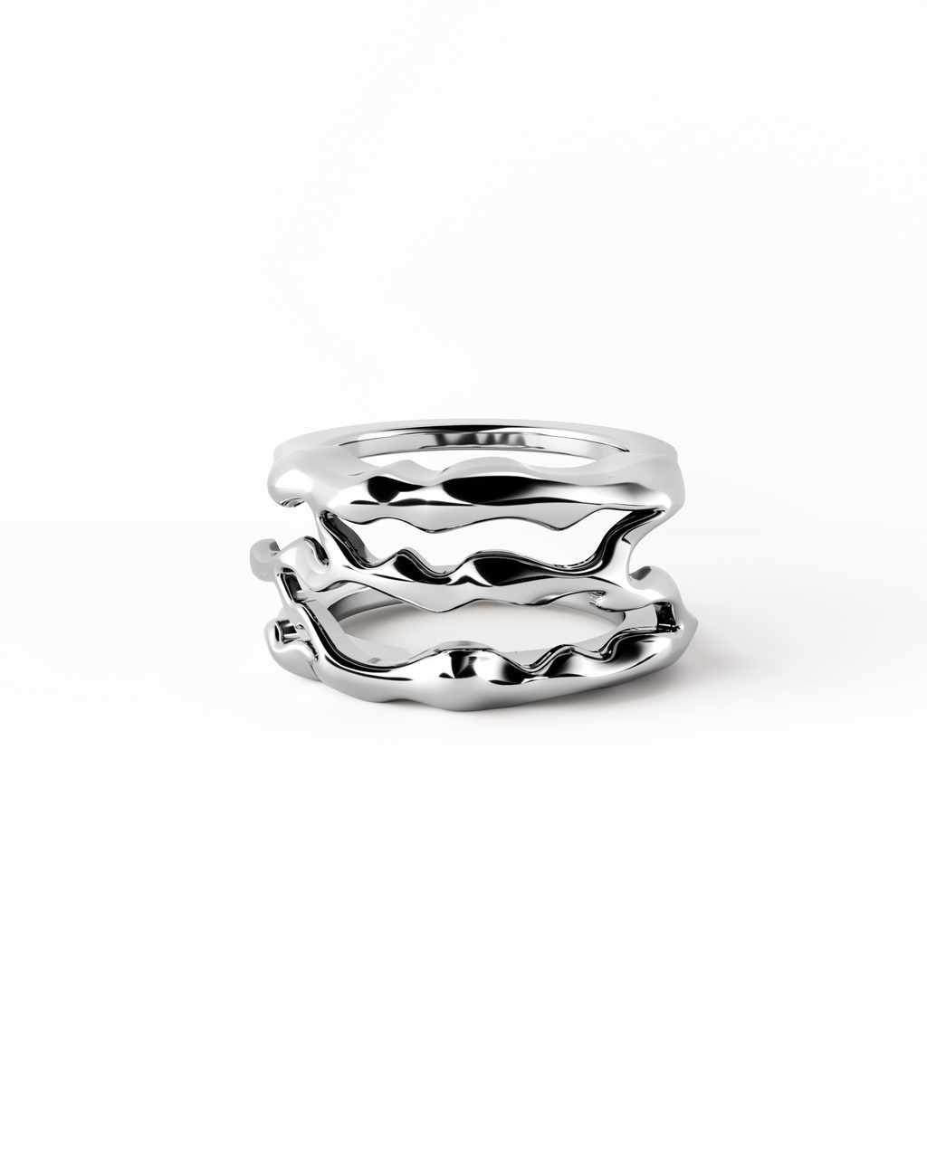 14K White Gold Elixir Tech Ring Cover