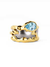Aquamarine Teardrop Tech Ring Cover