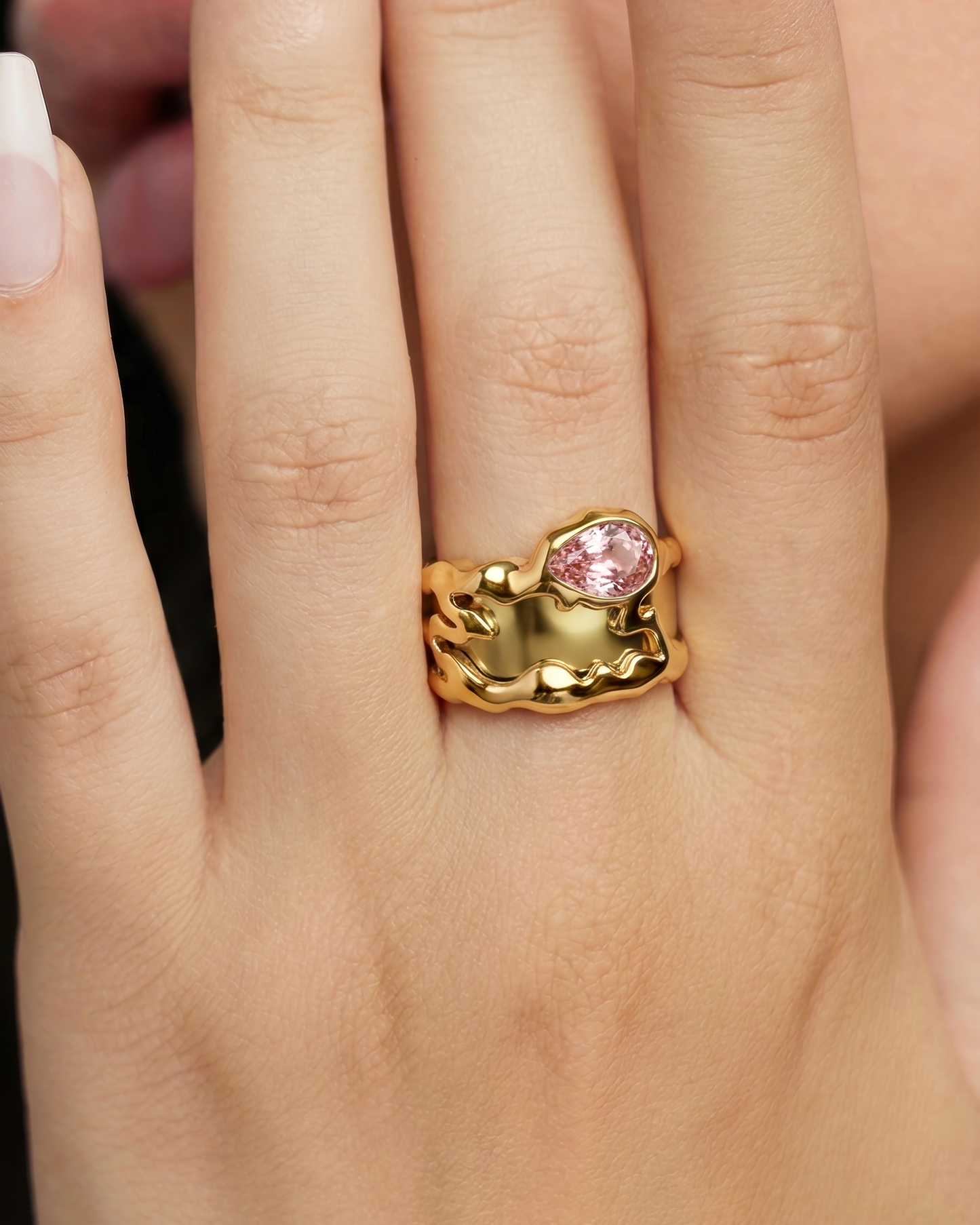 Pink Teardrop Tech Ring Cover
