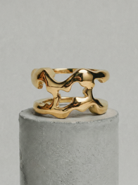 Flow Tech Ring Cover / 18K Gold Vermeil