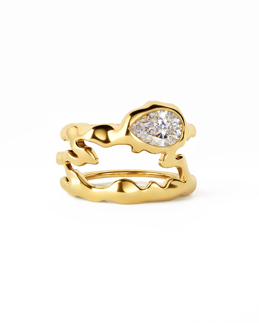 Teardrop Tech Ring Cover / 18K Gold Vermeil