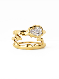 Teardrop Tech Ring Cover / 18K Gold Vermeil