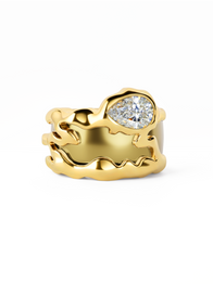 Teardrop Tech Ring Cover / 18K Gold Vermeil