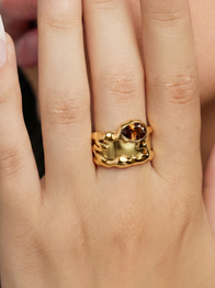Smoky Quartz Teardrop Tech Ring Cover