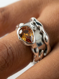 Gen 5 Smoky Quartz Teardrop Tech Ring Cover