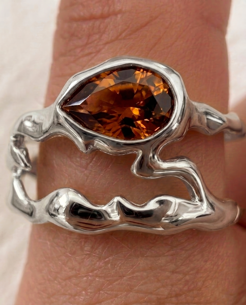 Gen 5 Smoky Quartz Teardrop Tech Ring Cover