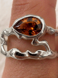 Gen 5 Smoky Quartz Teardrop Tech Ring Cover