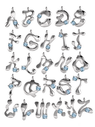 Birthstone Letter Necklace