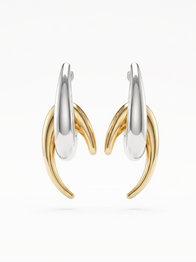 Two-tone Cosmic Earrings