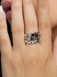 Teardrop Tech Ring Cover / 925 Sterling Silver