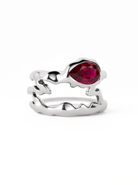 Ruby Teardrop Tech Ring Cover
