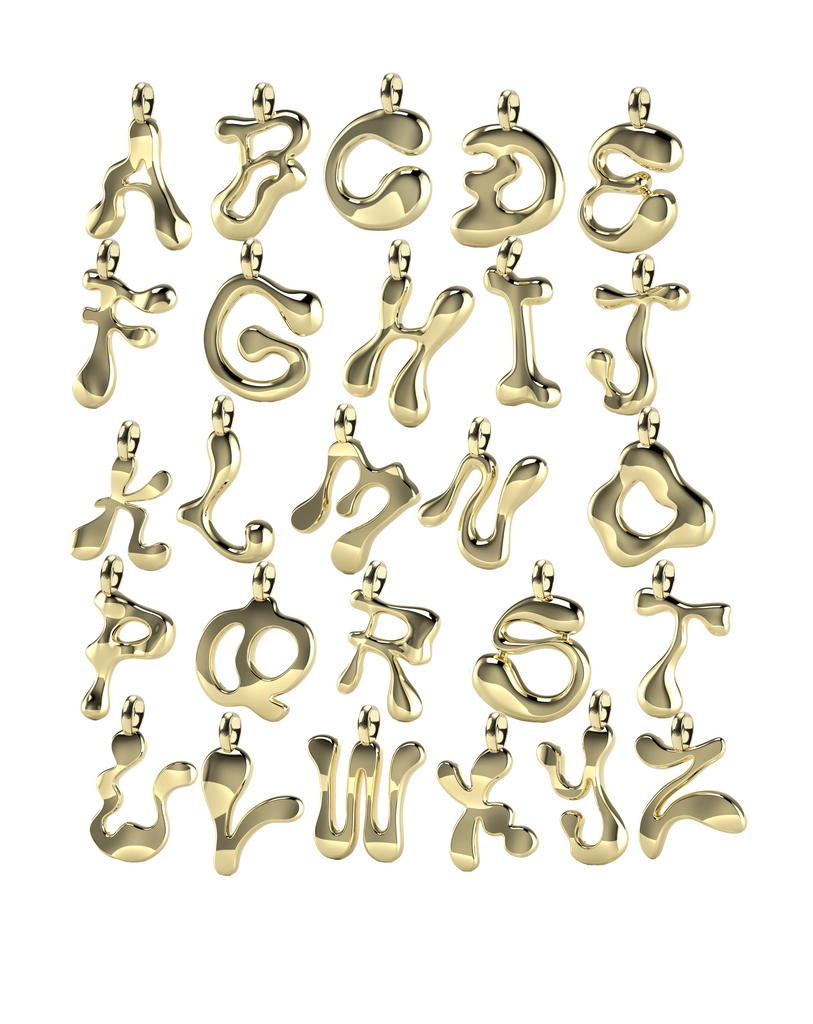 10K Gold Say My Name Pendant "A-Z"