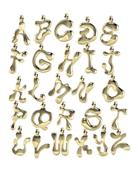 10K Gold Say My Name Pendant "A-Z"